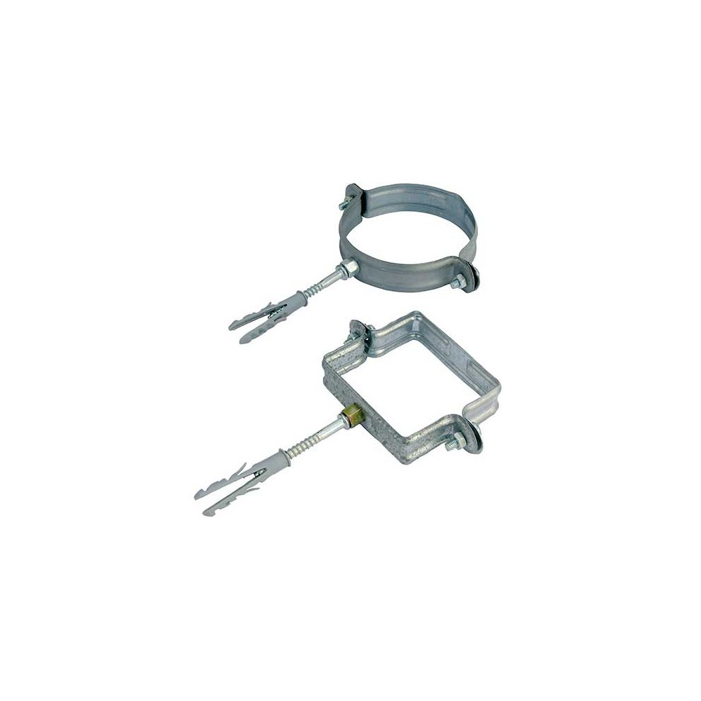 Collare reggitubo zincato - tipo leggero (confezione da 2 pezzi)