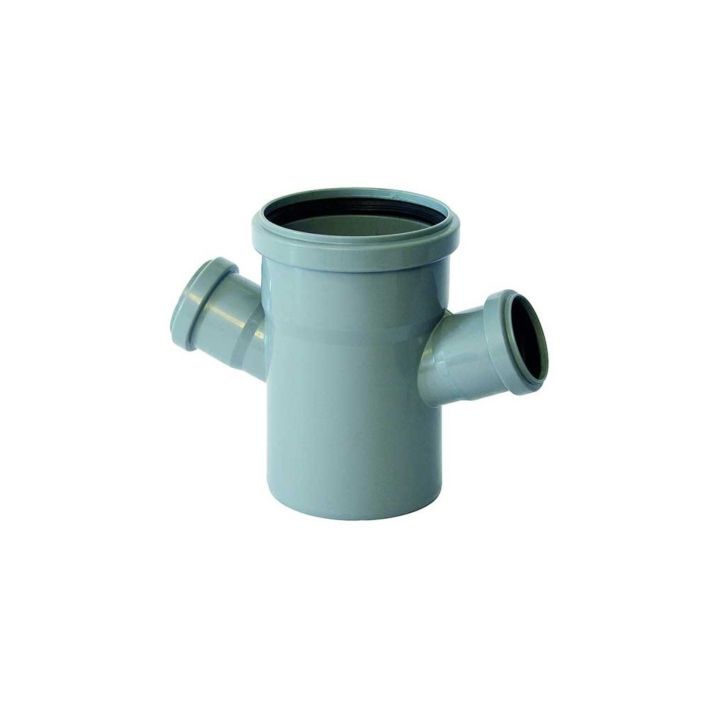 Derivazione doppia in polipropilene ad innesto con guarnizione