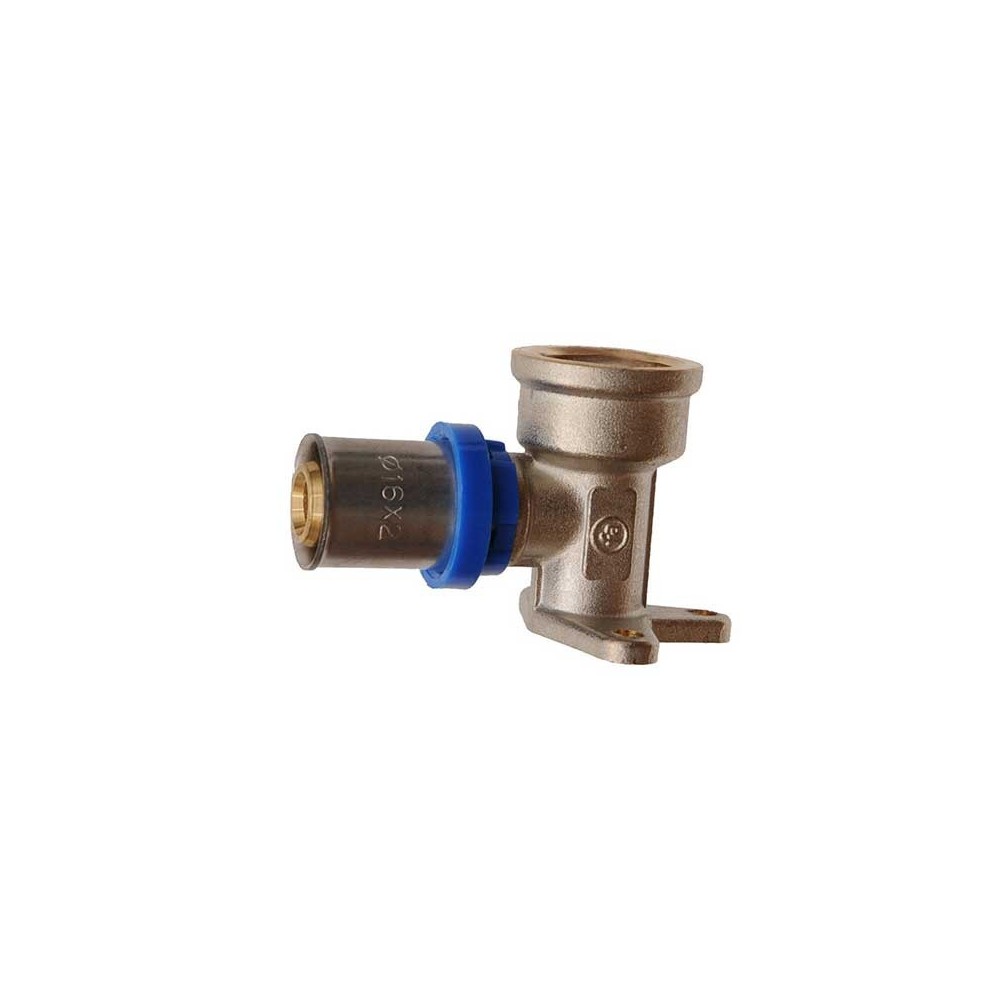 Raccordo curvo femmina con flangia per multistrato