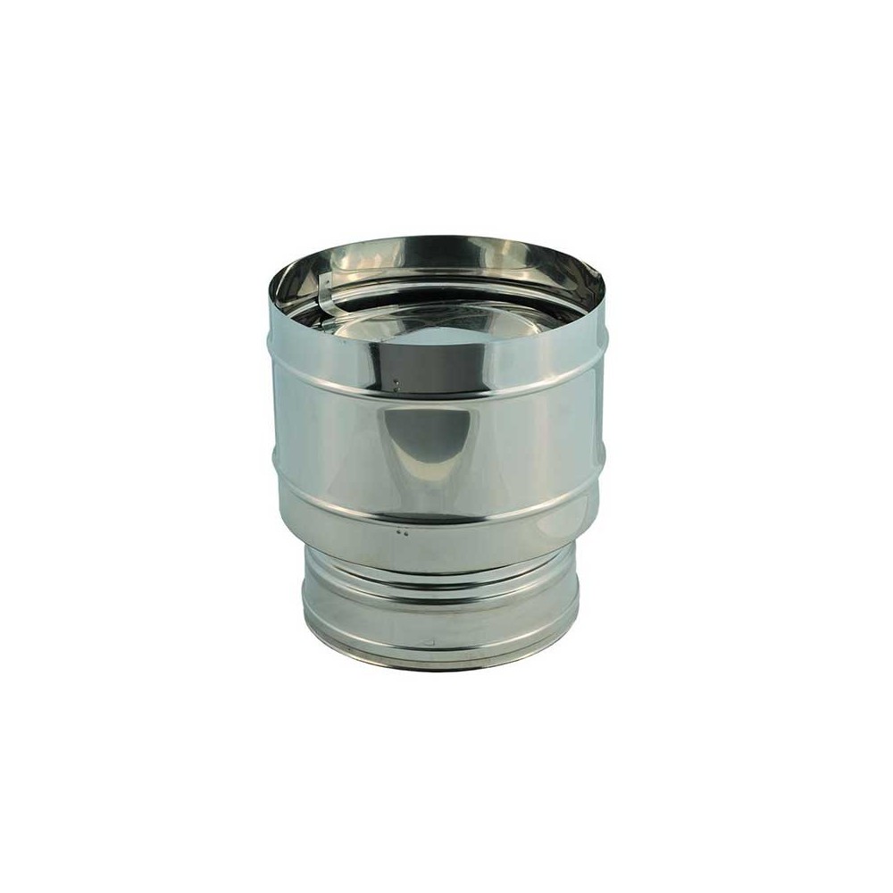 Fumaiolo inox quattro venti base tonda maschio ø80