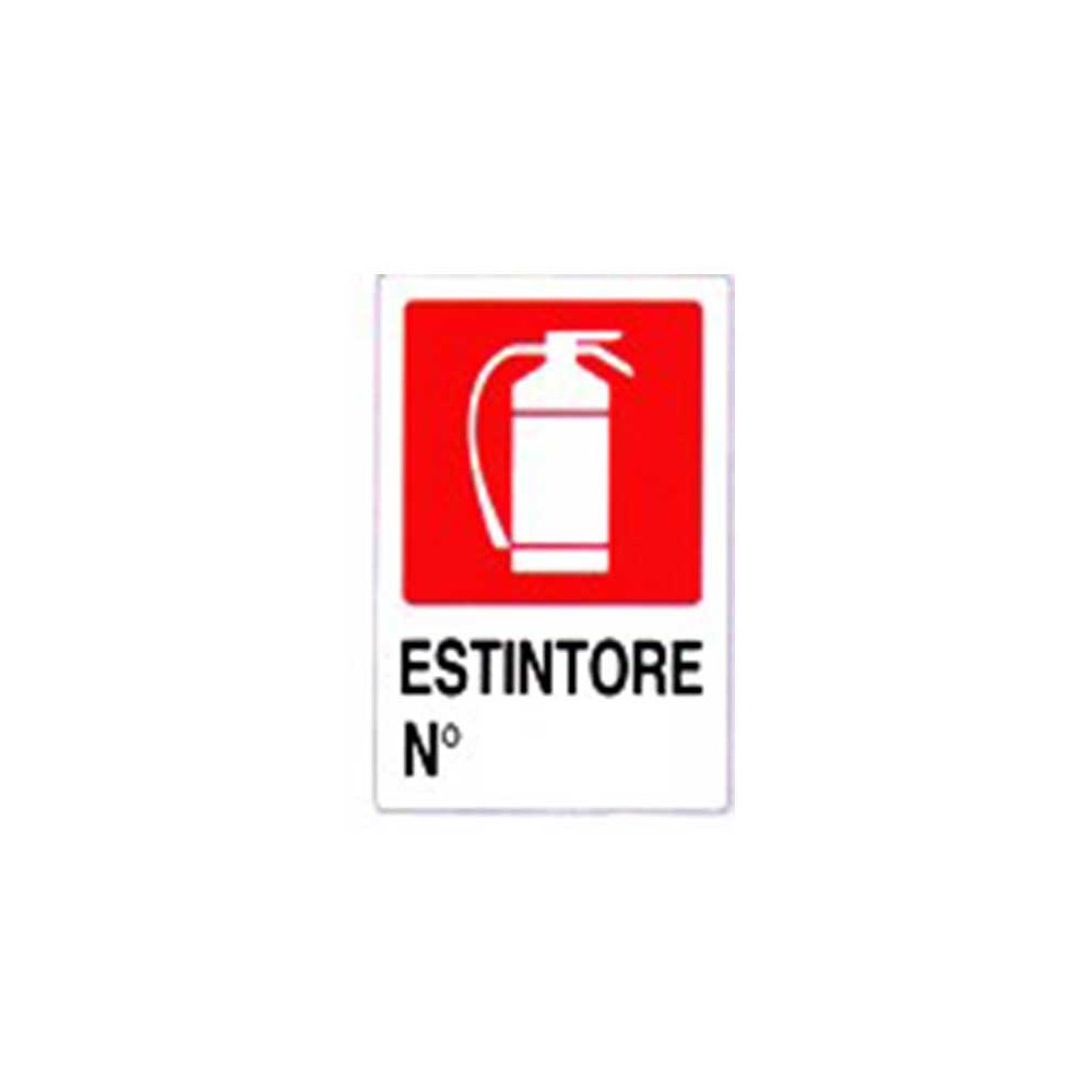 Cartello estintore n° - cm 20X30