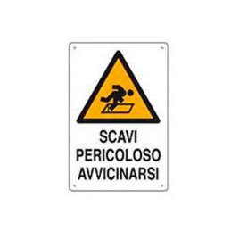 Cartello di pericolo scavi...
