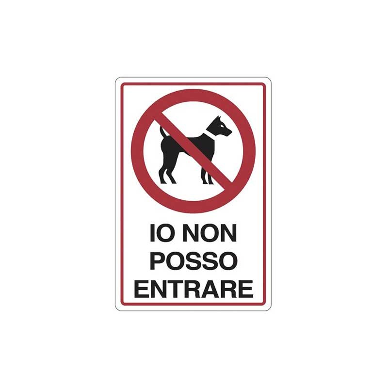 Cartello io non posso entrare cm 20X30
