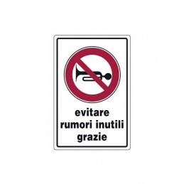 Cartello evitare rumori...