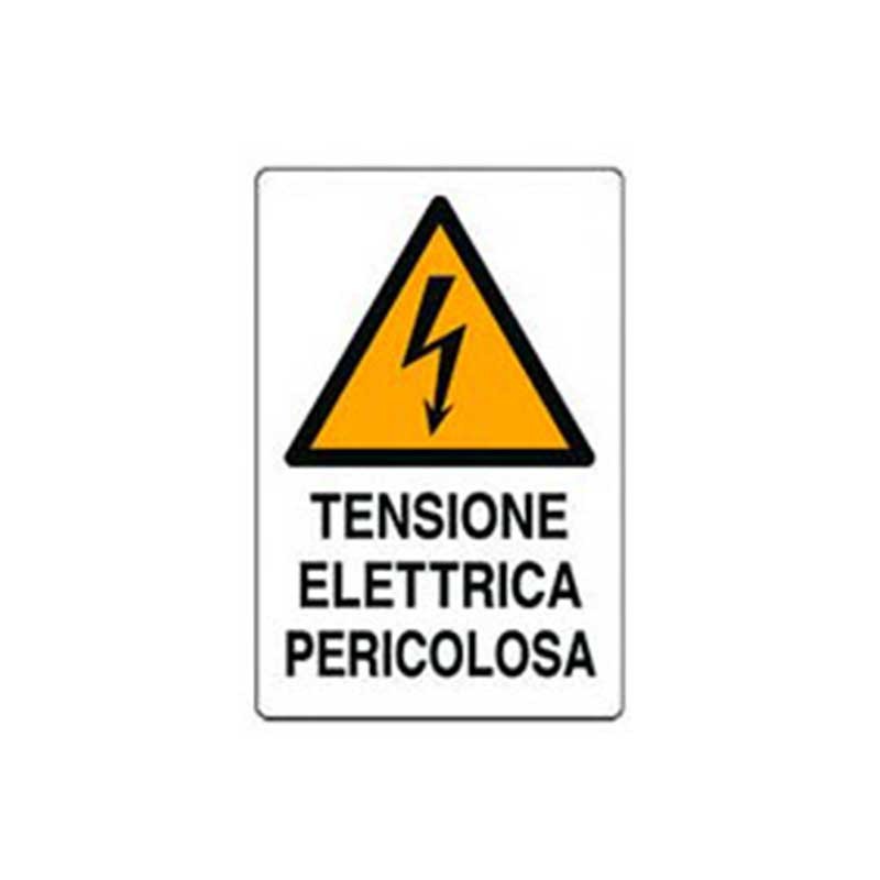 Cartello tensione elettrica pericolosa cm 20X30