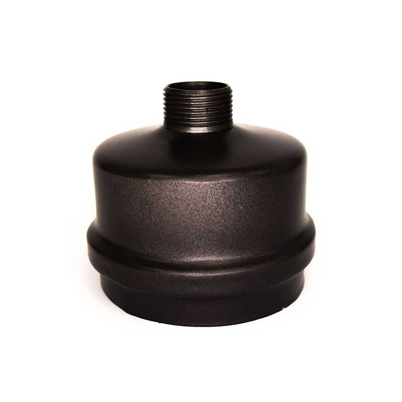 Tappo raccolta condensa ø80 serie pellet 1,2 mm in acciaio al carbonio verniciato nero
