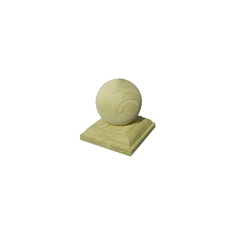 Sfera copripalo in legno 7x7 cm