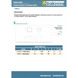 Chiusino telescopico sifonato in pp con scarico laterale