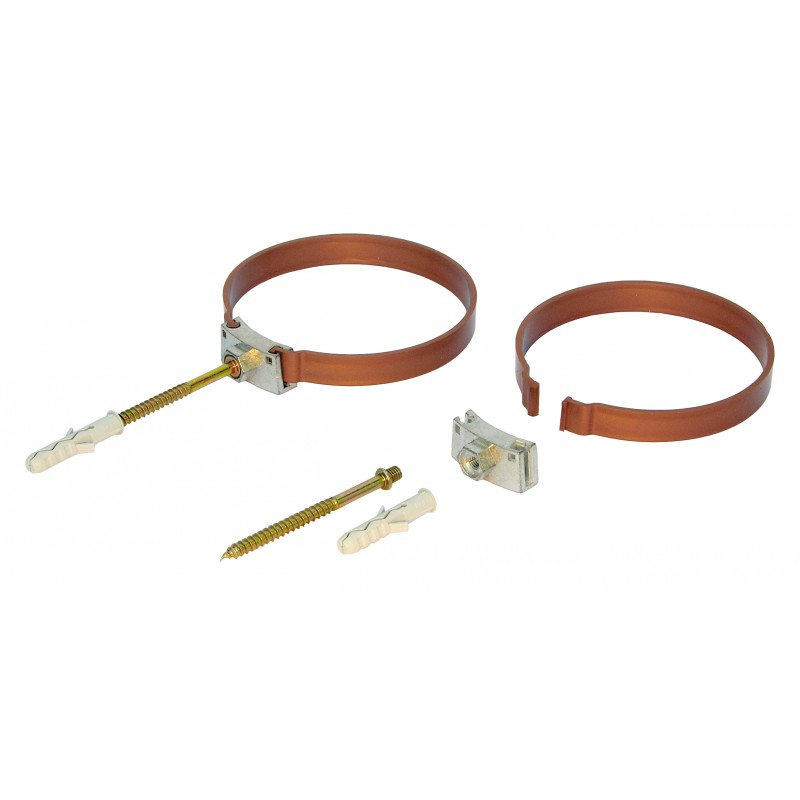 Collare reggitubo in metacrilato con supporto e tassello (confezione da 3 pezzi)