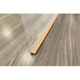 Profilo in pvc con rete per finestra 6mm barra 2.5 m bianco