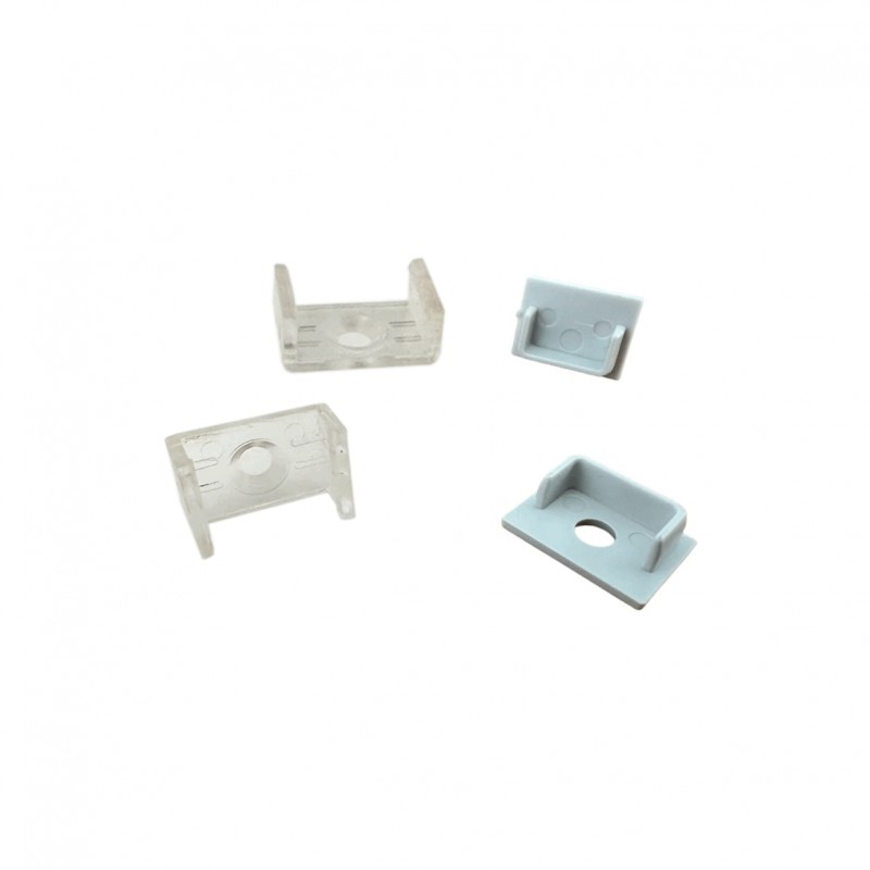 Kit 2 tappi + 2 staffe listello led