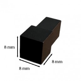 Capsula quadra in alluminio nero opaco