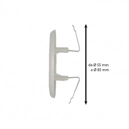 Griglia di aerazione tonda in plastica con molle (abs)