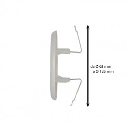 Griglia di aerazione tonda in rame con retina e molle