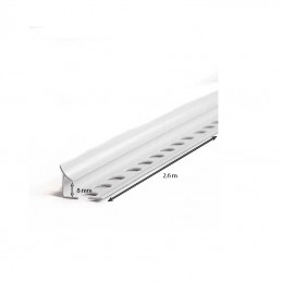 Sguscetta in plastica barra da 2,6 metri bianca