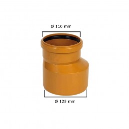 Aumento fognatura (bicchiere sul ø minore)