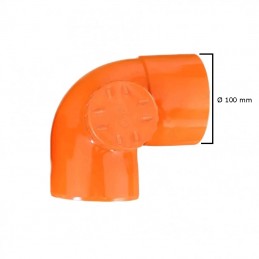 Curva 87,30° con tappo per ispezione in pvc