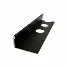 Profilo Terminale e Delimitazione in Alluminio Nero Opaco