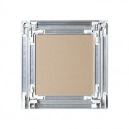 Botola con Telaio in Alluminio naturale senza guarnizione e con sportello in cartongesso