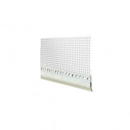 Profilo in pvc con rete per partenza barra 2,5 metri bianco