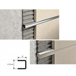 Listello 10x10 piatto acciaio 2,5 metri