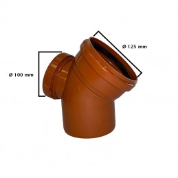 Curva 45° con Ispezione e con Guarnizione per Fognatura