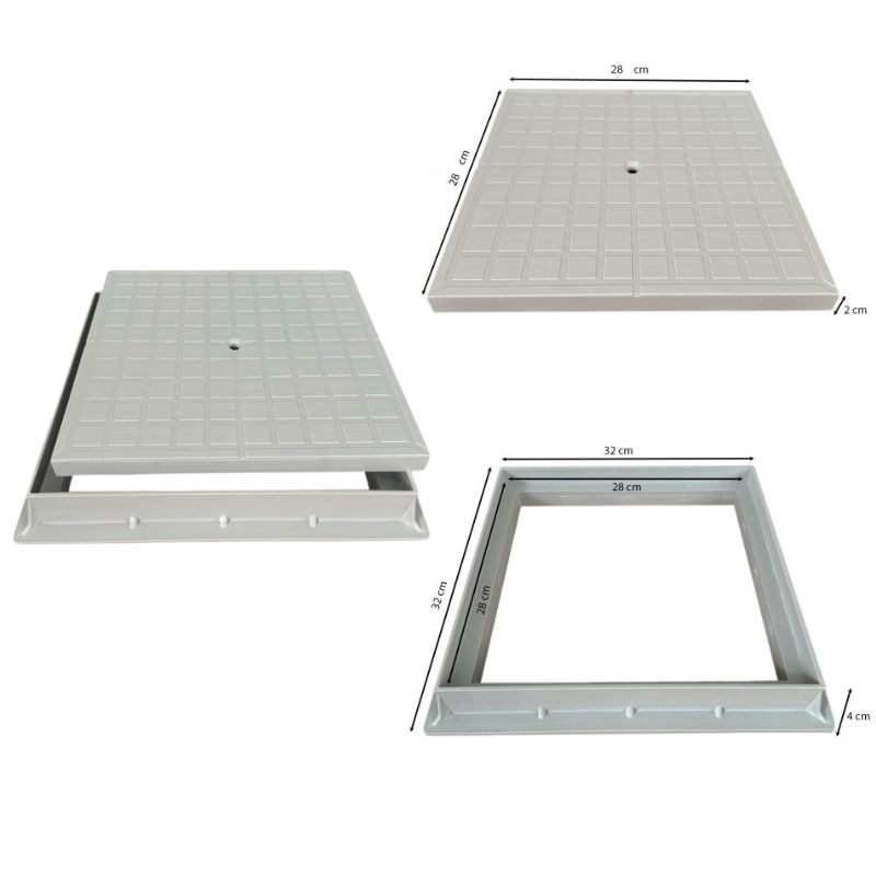 Telaio con chiusino super in pp - con foro (con bullone)