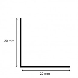Paraspigolo angolare in Alluminio - Nero Opaco - Barra da 2,5 metri