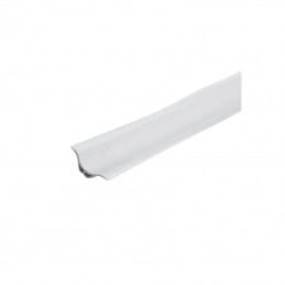 Profilo igienico rigido con laterale morbido 2,5 metri bianco / angolare interno-esterno / tappo terminale