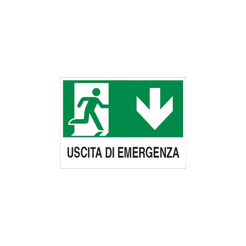 Cartello uscita di emergenza cm 20X30