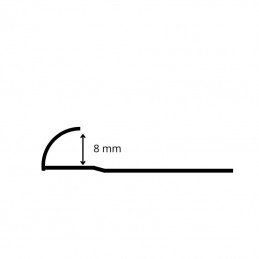 Profilo Tondo in Alluminio Bianco Lucido - Barra da 2,5 metri