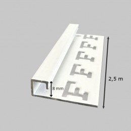 Profilo jolly quadro in Alluminio Bianco Lucido