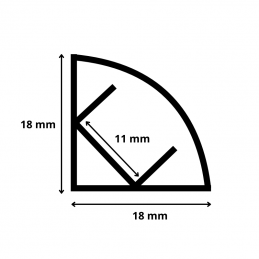 Profilo Angolare Led in Alluminio - Barra da 2.5 metri