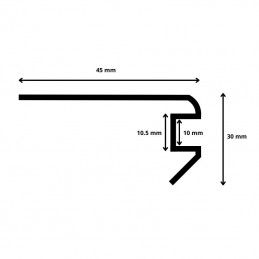 Profilo per Gradino LED in Alluminio – Barra da 2,5 m