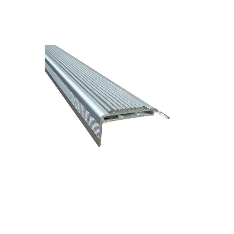 Profilo proteggi Gradino in Alluminio con Gomma - barra da 2,5 metri